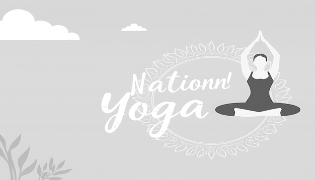 Frau meditiert Yoga-Pose Nationaler Tag des Yogas