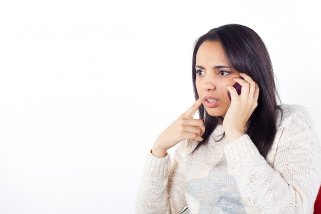 Frau mit einem Smartphone