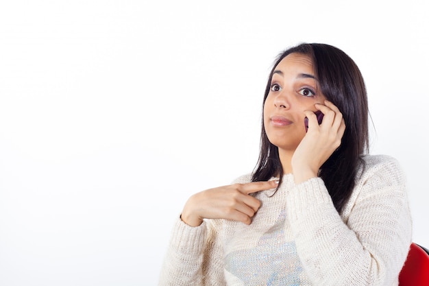 Frau mit einem Smartphone