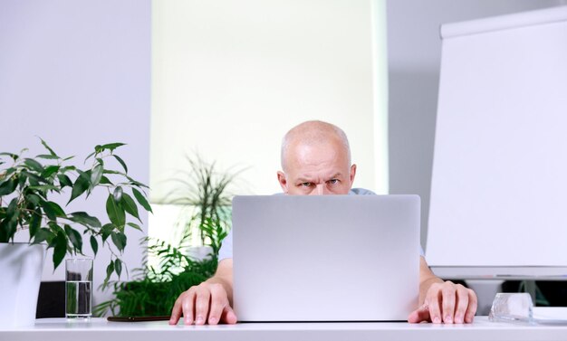 Foto frau mit laptop am tisch