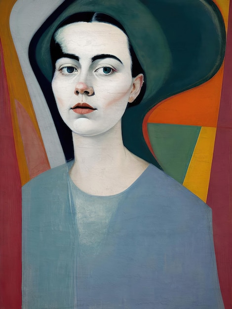 Frau Porträt Gemälde abstrakte moderne Leinwandkunst