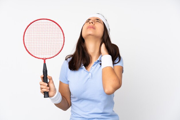 Frau spielt Tenis