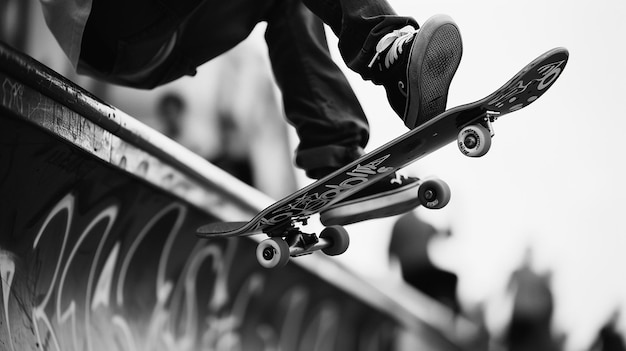 Frau und Mann Skateboarder Skateboarding in der modernen Stadt