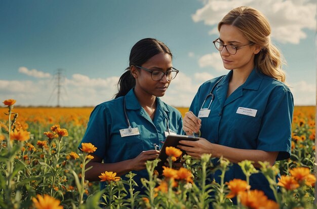 Frauen in STEM-Bereichen arbeiten zusammen