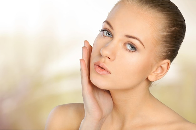 Frauen menschliches Gesicht schöne Schönheit menschliche Haut Schönheitsbehandlung Spa-Behandlung