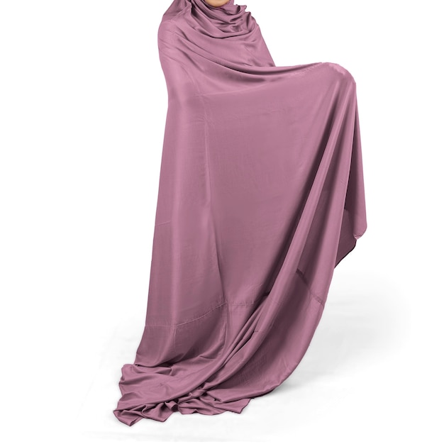 Frauen Solide Abaya Muslim Plus Size Einteiliges Gebetskleid Islamischer Hijab Thobe Mit Kapuze Isoliert