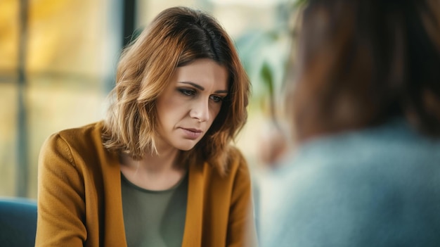 Foto frauen unterhalten sich am tisch