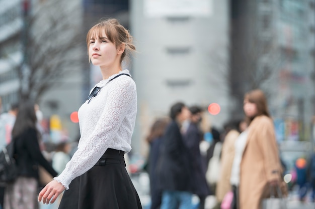 Frauenbesichtigung in Shibuya (Tokio / Japan)