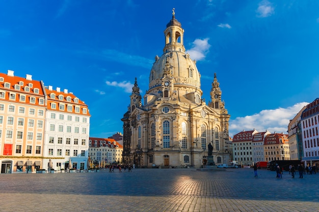 Frauenkirche am Morgen, Dresden, Deutschland