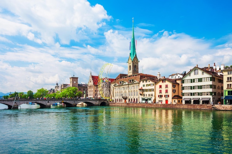 Foto fraumünster kirche in zürich schweiz