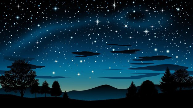 Free_vector_night_sky_full_of_twinkling_star