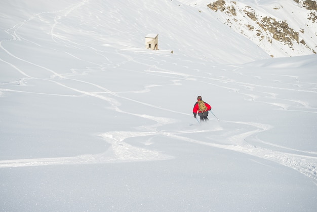 Freeride en nieve fresca en polvo