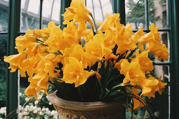 Foto freesia em um conservatório vitoriano