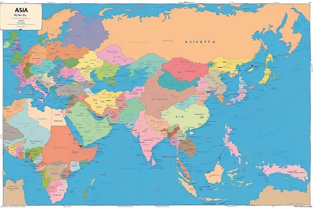 Foto freie leere karte von asien