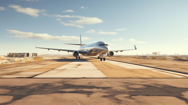 Freie Start- und Landebahn am Flughafen