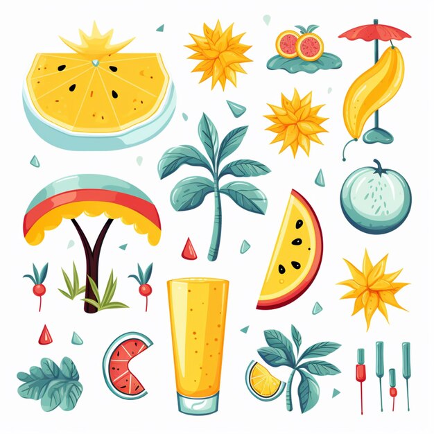 Foto freie vektor-sommer-clipart-illustration