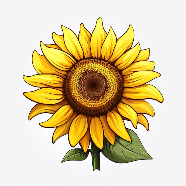 Freie Vektor-Sonnenblumen-Clipart-Illustration