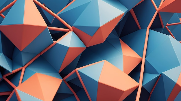 Freier digitaler Low-Poly-Abstrakt-Hintergrund mit Verbindungslinien und Punkten