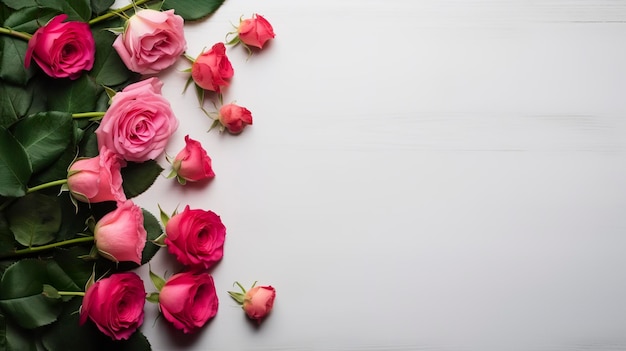 Freier Fotokopierraum Rosen Blumen generat ai