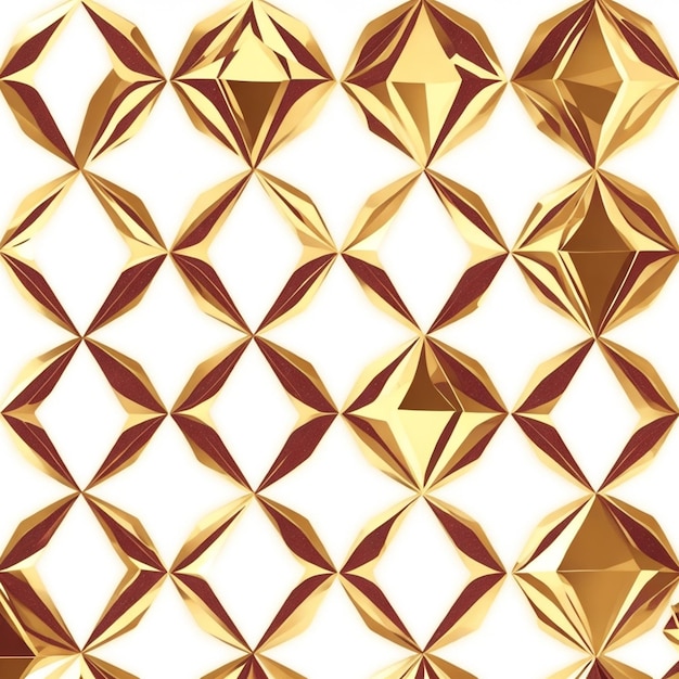 Freier Vektor Diamantform goldenes Muster Vektorhintergrund
