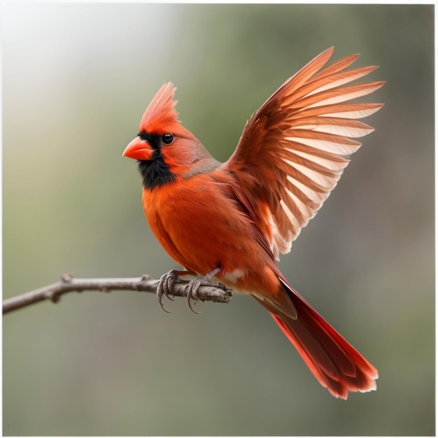 Freies Foto Fokus selektive Aufnahme eines kleinen roten Vogels, der auf einem Zweig sitzt Freies Foto nördliche Cardina