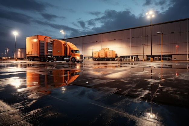 Freight Truck Depot Generative AI