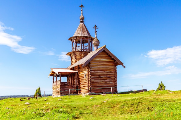 Freilichtmuseum Kizhi Pogost. Denkmäler der Holzarchitektur. Kischi-Insel, Karelien, Russland.