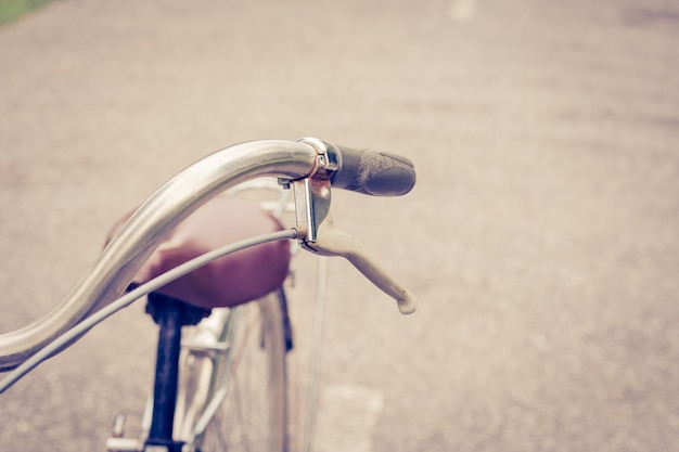 Foto freio bicicleta vintage na estrada