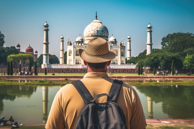 Frente al Taj Mahal India