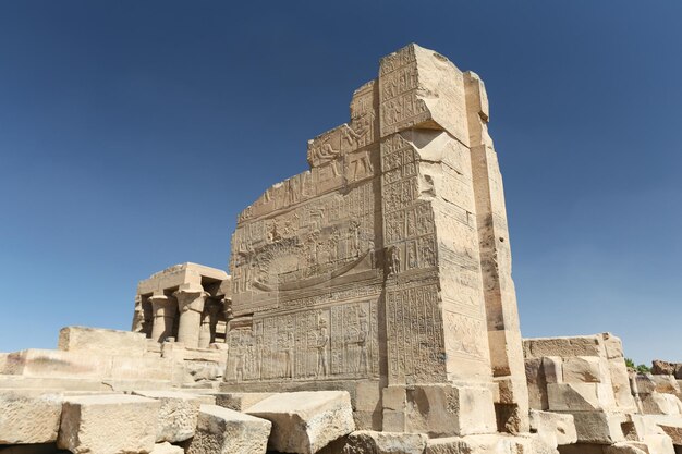 Frente del templo de Kom Ombo en Asuán Egipto