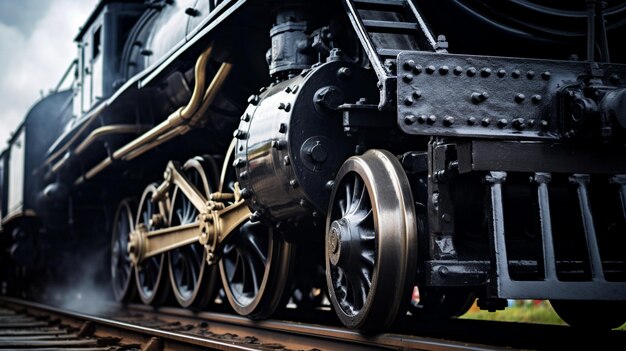 Foto el frente de un tren que es negro