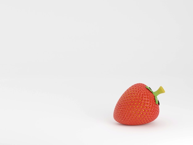 Fresa Fresas Aisladas Sobre Fondo Blanco Representación 3D