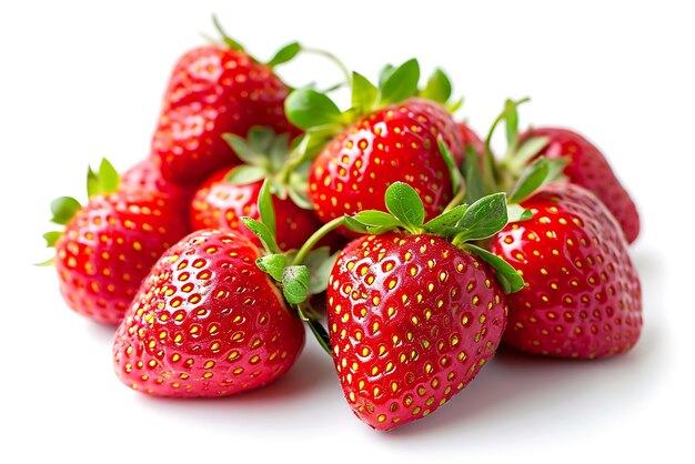 Fresas aisladas sobre un fondo blanco