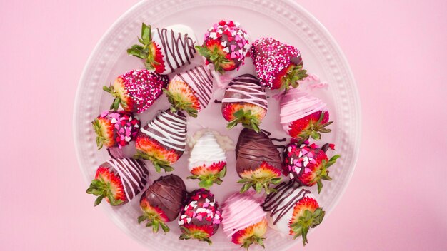 Fresas bañadas en chocolate