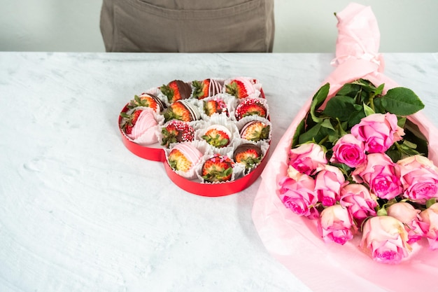 Fresas bañadas en chocolate