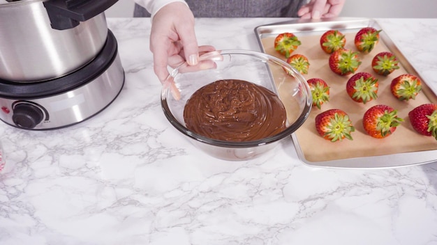 Fresas bañadas en chocolate