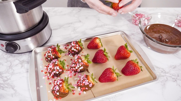 Fresas bañadas en chocolate