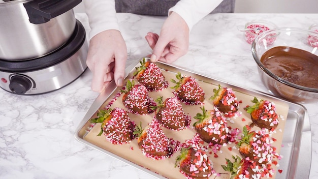 Fresas bañadas en chocolate