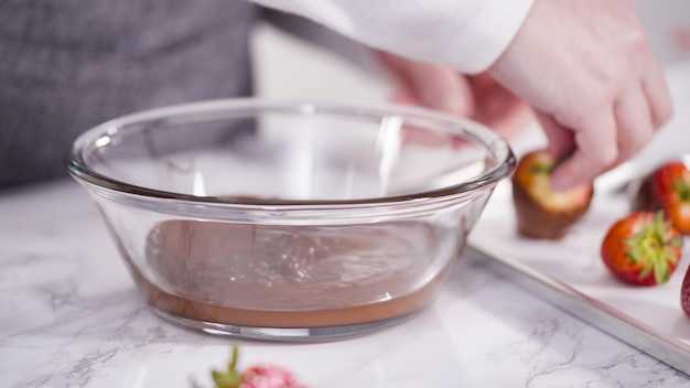 Fresas bañadas en chocolate