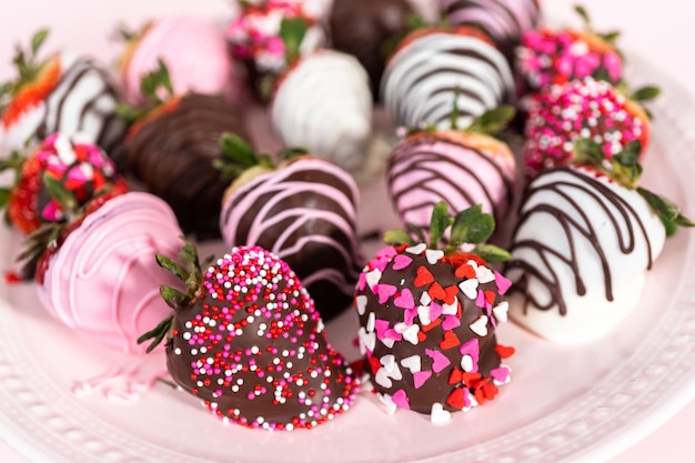 Fresas bañadas en chocolate