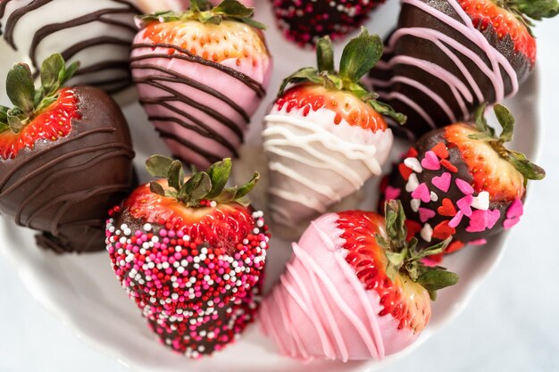 Fresas bañadas en chocolate