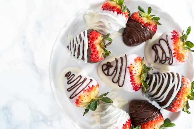 Fresas bañadas en chocolate