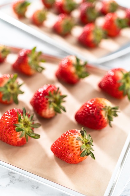 Fresas bañadas en chocolate