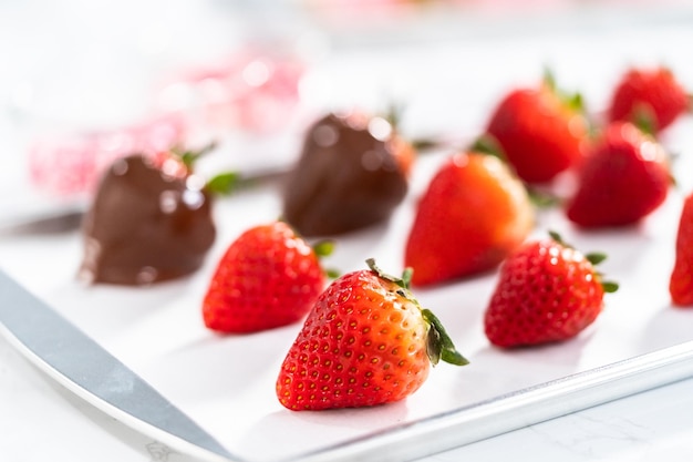 Fresas bañadas en chocolate