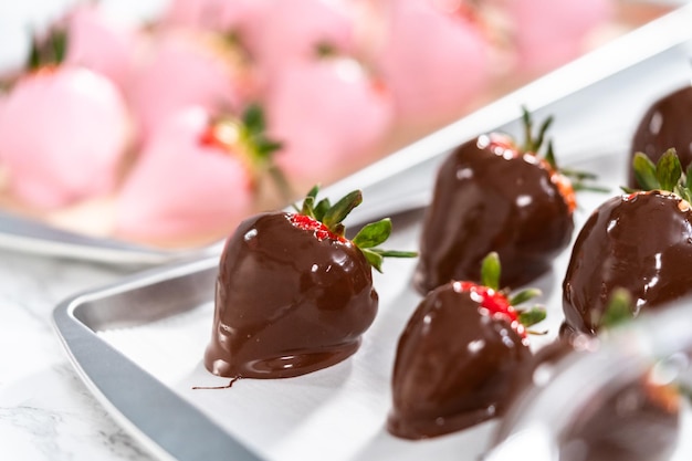 Fresas bañadas en chocolate