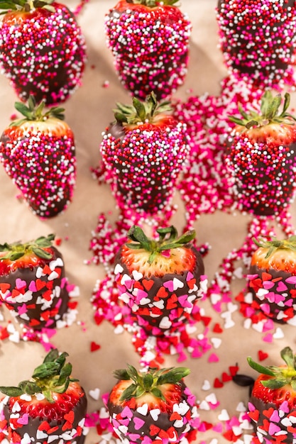 Fresas bañadas en chocolate