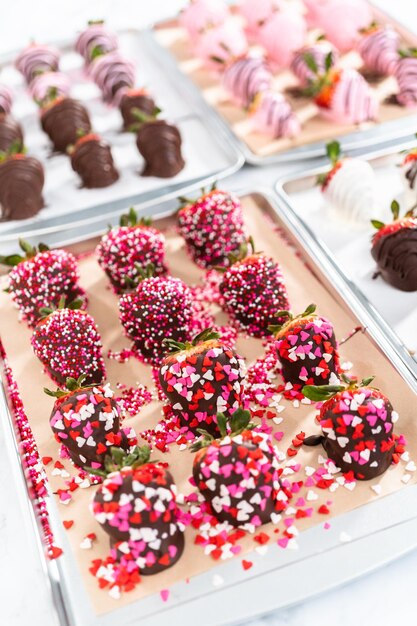 Fresas bañadas en chocolate