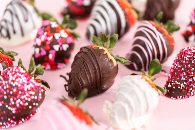 Fresas bañadas en chocolate