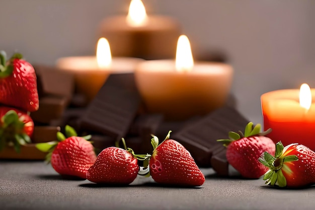 Las fresas y el chocolate son símbolos románticos.