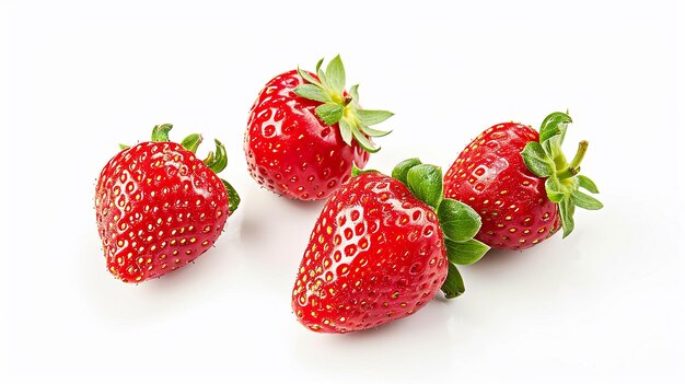 Fresas de fresa aisladas sobre un fondo blanco